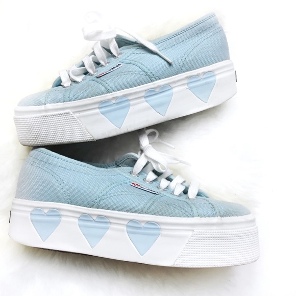 baby blue platform sneakers